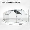 thumbnail image 2 of TIME RAY Large Metal Chicken Coop Chicken Run,Chicken Pen with Water-Resident and Anti-UV Cover,Duck Rabbit House Outdoor(10’ W x 13’ L x 6.5’ H), 2 of 6
