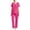 Hot Pink, variant on Busydd Womens Scrubs V Neck Short Sleeve Scrub Top and Straight Leg Pants Workwear Comfortable Breathable Solid Color Scrubs for Women S