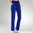 thumbnail image 6 of AWXNJUX Women's Loose Cargo Pants Retro Multi Pocket Low Waist Drawstring Pig Nose Buckle Slim Straight Woven Casual Pants (Blue,S), 6 of 6