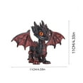 thumbnail image 2 of 3D Printed Western Dragon Small Flying Dragon Joint Movable Model Ornament Party Decoration, 2 of 2