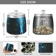 thumbnail image 2 of Yayeee Ashtray with Lid for Cigarette Smokeless Stainless Steel Home Ash Holder, Blue Tree, 2 of 7