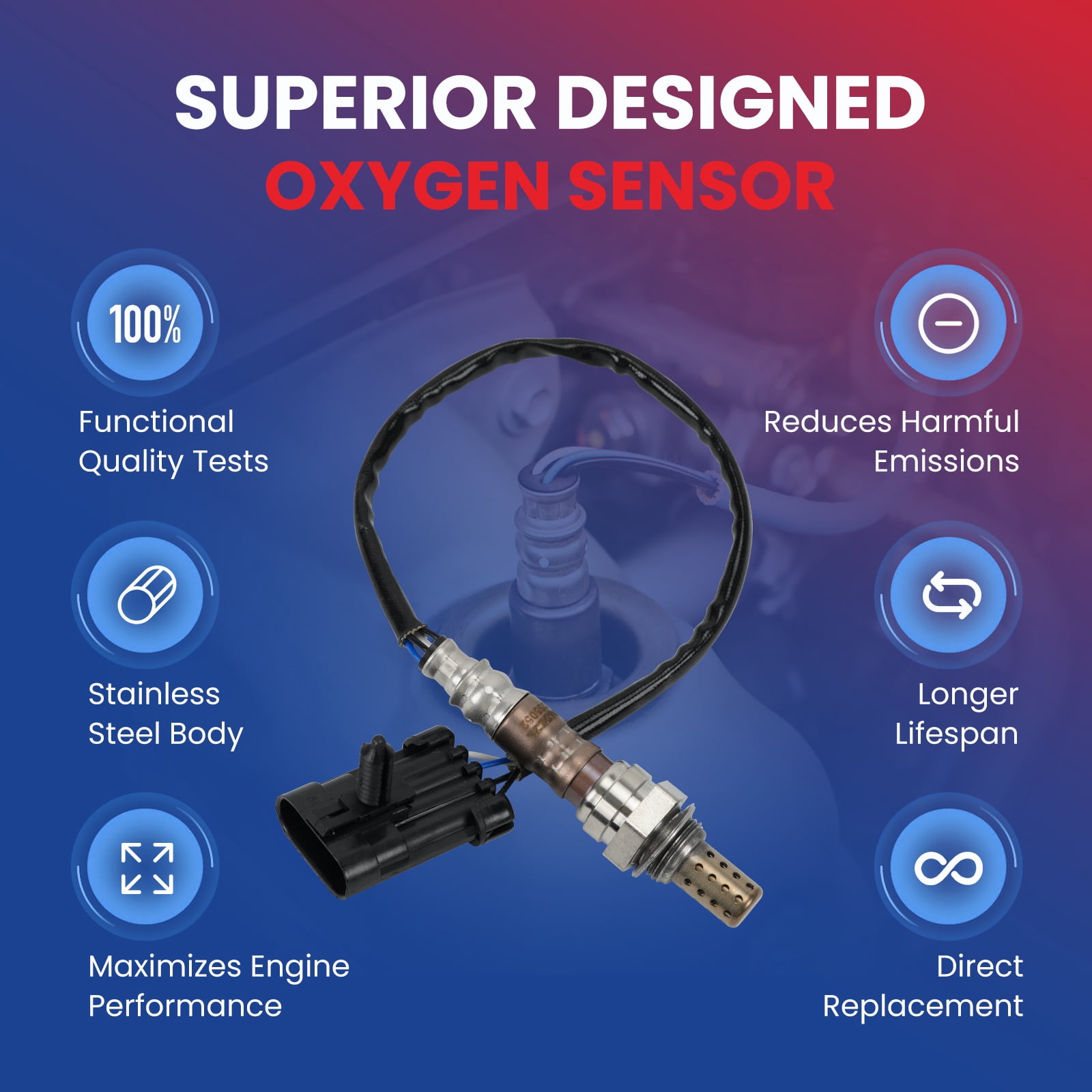 MOCA AUTOPARTS 234-4012 Upstream & Downstream O2 Oxygen Sensor Fit for 1994-1996 Buick LeSabre 3.8L & 1994-1996 Chevrolet Beretta 3.1L & 1994-2001 GMC Jimmy 4.3L