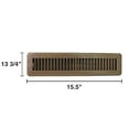 thumbnail image 4 of Hartford Ventilation Floor Register Vent 2” X 14” - Heavy Duty Walkable Heat Vent - Premium Finish - Easy Adjust Air Supply Lever - All Steel Construction 2 inch by 14 Inch Floor Vent Cover (1, Brown), 4 of 4
