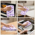 thumbnail image 6 of 2 Pcs Funny Kitchen Towels,White Purple Butterfly Flower Pattern Microfiber Dish Towels,Kitchen Tea Towels,Kitchen Towel Set (18" X 26"), 6 of 7