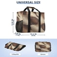 thumbnail image 3 of Large Capacity Handheld Storage Bag, Thickened Travel Organizer Bag for Picnic, Luggage & Clothing Brown Snake Skin Pattern, 3 of 7