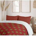 thumbnail image 6 of Ambesonne Burgundy Duvet Cover Set, Flowers with Rounds, 2-Calking, Brown and Turquoise, 6 of 7