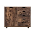 thumbnail image 4 of Naomi Home 6-Drawers Mobile File Cabinet, Rustic Brown, 4 of 10