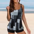 thumbnail image 2 of Plus Size Womens Swimsuits Tankini Swimsuit for Women 2024 Summer Two Piece Bathing Suits Print Sling Swim Tank Top With Shorts Beach Swimwear Summer, 2 of 5