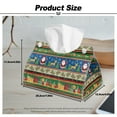 thumbnail image 7 of ZUXONGSY Christmas Santa Claus Tissue Box Cover 2 Pcs Modern PU Leather Tissue Box Holder with Buckle Facial Paper Organizer Convenient to Use Napkin Holder Case Christmas Home Decor, 7 of 7