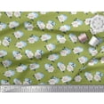 thumbnail image 2 of Soimoi Green Heavy Canvas Fabric Heart Bottle & Rose Floral Print Sewing Fabric Yard 58 Inch Wide, 2 of 3