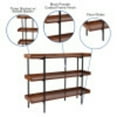 thumbnail image 4 of Flash Furniture Mayfair 35"H Open-Style 3-Shelf Display Unit Bookcase, Rustic Wood Grain Finish, 4 of 11