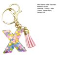 thumbnail image 4 of CSChome Initial Keychain with Pink Tassels Colorful Acrylic Initial Keychain with Pink Tassels Decor Letter Cup Pendant Keyring Water Bottle Decoration Birthday Gift, 4 of 6