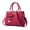 Red, variant on Women's PU Leather Satchel Bag, Cute Bow Top Handle Shoulder Tote, Green, 1pc
