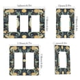thumbnail image 2 of Yayeee Rocker Switch Wall Plate 3-Gang 6.5"x4.6" Home Decorative Outlet Cover, Mystical Owls Pattern, 2 of 6