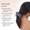 thumbnail image 4 of Kitsch Satin Hair Scrunchies for Women, Softer Than Silk Scrunchies for Hair - No Damage Satin Hair Ties, Ponytail Holders | Ideal Gifts for Women, 2pc (Blush/Charcoal), 4 of 17