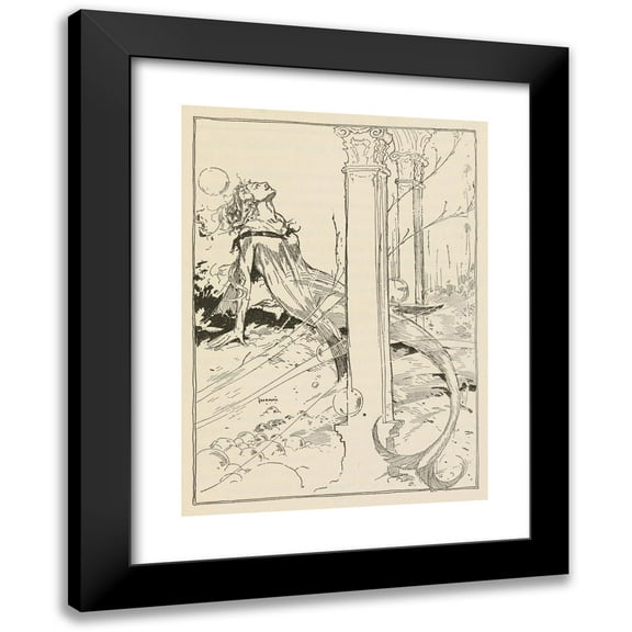 John Rea Neill 11x14 Black Modern Framed Museum Art Print Titled - The Sea Fairies Pl 25 (1911)