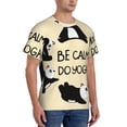 thumbnail image 4 of Yiaed Panda Doing Yoga Print Mens Short Sleeve Tight Fit T-Shirt, Crewneck Casual Tee-X-Large, 4 of 5