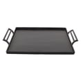 thumbnail image 6 of DecMode 21" x 18" Black Aluminum Metal Square Tray with Handles, 1-Piece, 6 of 9
