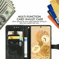 thumbnail image 6 of Feishell Embossed PU Leather Wallet Phone Case for Google Pixel 6 6.4 inch,Full Protection Magnetic Clasp Flip Stand Card Slots Shockproof Protective Cover with Hand Strap,Black, 6 of 8