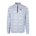 thumbnail image 2 of Men's Cutter & Buck  Charcoal Richmond Flying Squirrels Big & Tall Traverse Camo Print Stretch Quarter-Zip Pullover Top, 2 of 3