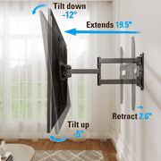 FitMetal Full Motion TV Wall Mount for 26-65 inch Tvs, Single Stud Corner Mount Bracket with Swivel… — $19.49 (59% off)