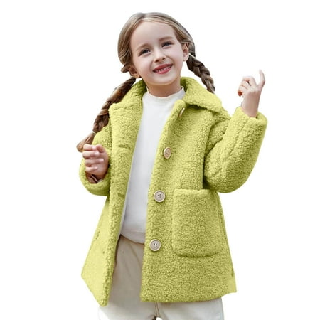 

IEUIBX Girls Outerwear Jackets & Coats Toddler Baby Girls Long Coat Tollder Kids Winter Jacket Warm Outwear Clothes Green 4-5 Years