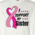 thumbnail image 4 of Inktastic Breast Cancer Awareness I Support My Sister with Pink Ribbon Long Sleeve T-Shirt, 4 of 5