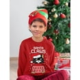 thumbnail image 4 of Tstars Ugly Christmas Sweatshirt Santa Claws Cat Kids Gifts for Boy Toddler Kids, 4 of 6