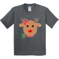 thumbnail image 3 of Inktastic Girl Reindeer Youth T-Shirt, 3 of 5