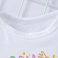 thumbnail image 2 of Baby Girl Outfits Easter Short Sleeve Cartoon Rabbit Prints Romper Bodysuit Mesh Tulle Skirt Girls Clothes Pink 9 Months-12 Months, 2 of 5