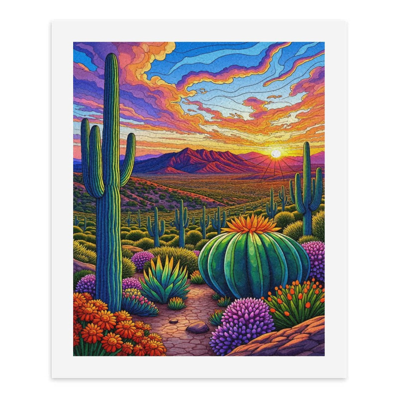 Paint by Numbers Adult Kit Landscape, Peinture a Numero Adulte Flowers, DIY Paint by Number Road