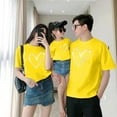 thumbnail image 5 of WREESH Family Matching T-Shirts for Kids Fashion Short Sleeve T-Shirts with Playful Heart Graphic Tees for The Whole Family Yellow, 5 of 5