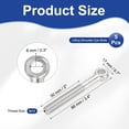 thumbnail image 2 of Uxcell 5Pcs M10x86mm Machinery Lifting Shoulder Eye Bolts Threaded Screw Eyebolt, 2 of 7