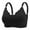 Black, variant on Seamless Bras For Women Gathering Lifting Full Coverage Wide Strap Wire Free Basic Bras