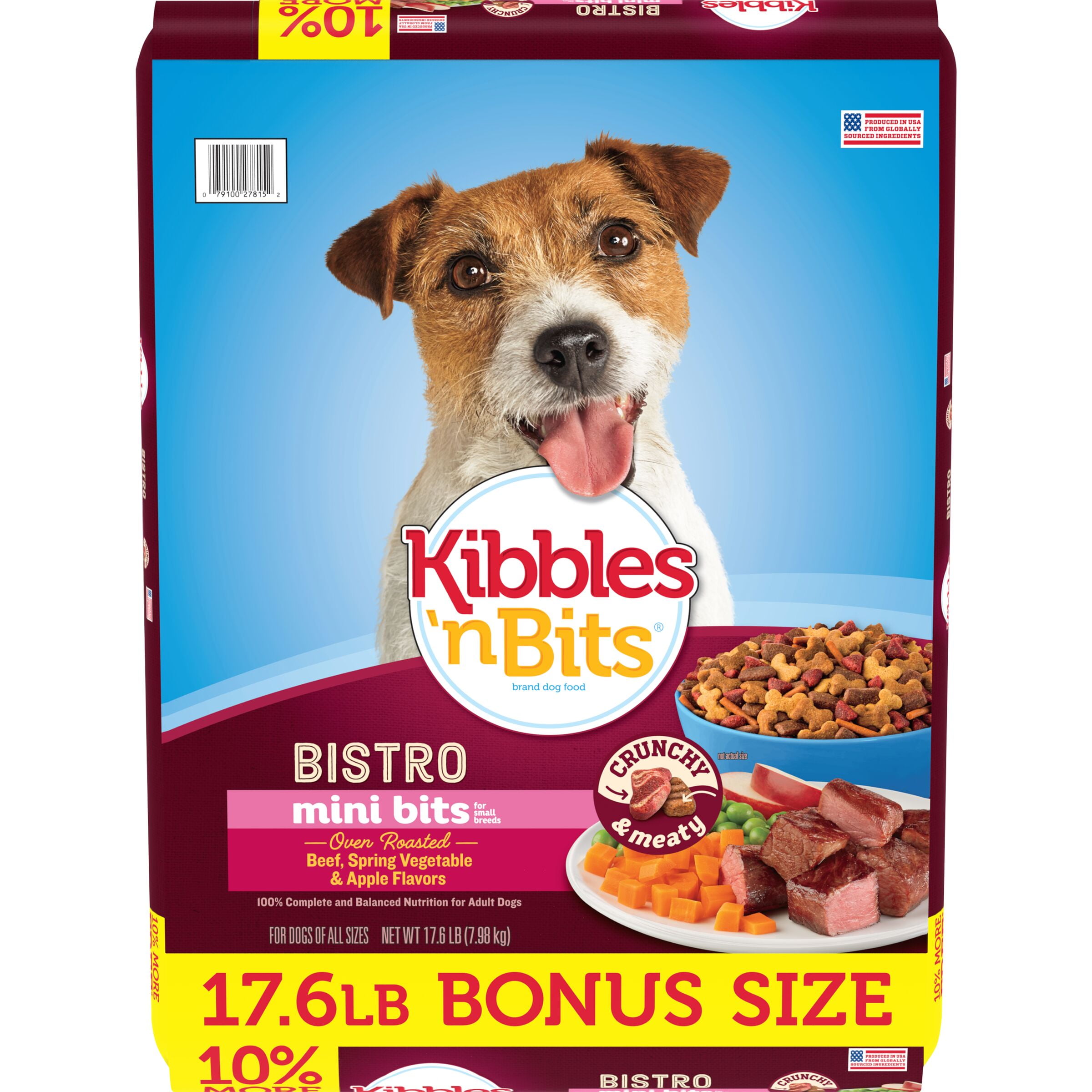Kibbles 'n Bits Bistro Mini Bits Small Breed Oven Roasted Beef Flavor Dog  Food,  