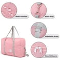 thumbnail image 3 of For Spirit Airlines Personal Item Bag 18x14x8, Travel Duffel Bag  with Shoulder Strap,Underseat Foldable Carry-on Luggage for Women,Pink Bags, 3 of 7