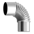 thumbnail image 5 of Stainless Steel 90 Degree Elbow Chimney Liner Bend 90° Multi Flue Stove Pipe, 5 of 6