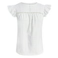 thumbnail image 5 of Tops for Women Trendy Athletic Tops Long Sleeve Women Woman Dressy Blouse Neck Stripe Amazing Choice Womens Womens Thermal Top Tunic Shirts Blouses plus Size Cute Ling Sleeve Long Tunic White M, 5 of 6