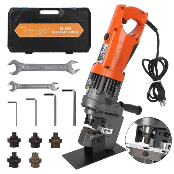 Accreate Hydraulic Hole Punch for Metal, 1200W 110V Hydraulic Hole Punching Tools for Constuction Steel Iron Aluminum Plate, Copper, Angle Steel