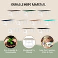 thumbnail image 4 of WestinTrends Cape May 72" HDPE Rectangle Outdoor Patio Dining Table With Umbrella Hole and Metal Frame, Sand, 4 of 15