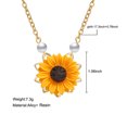 thumbnail image 2 of Collar con colgante de girasol, cadena de hoja de perla, collar de gargantilla de resina hecho a mano bohemio para mujeres y niñas, dorado - Style2 Sincero  Hogar, 2 of 4