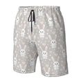 thumbnail image 3 of Wukai Rabbit And Heart Print Beach Trunks with Compression Liner Swimsuit Quick Dry Beach Sports Shorts with Pocket-X-Large, 3 of 8