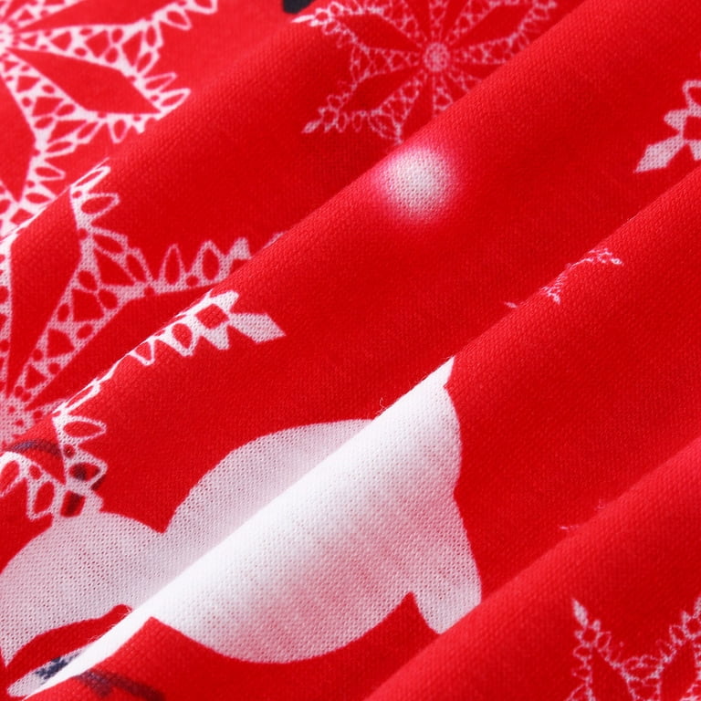 HAPIMO Savings Family Christmas Pajamas Matching Set Xmas New Year Zip Up  One Piece PJs Hooded Women Men Kid Baby Sleepwear Red L
