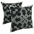 thumbnail image 2 of Blazing Needles Floral Throw Pillows in Ivory with Gold Beads (Set of 2), 2 of 4