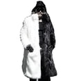 thumbnail image 2 of Frostluinai Men's Faux Fur Winter Coats Open Front Fuzzy Warm Long Jackets Stand Collar Long Sleee Fuffly Overcoats Plus Size Outerwear, 2 of 6