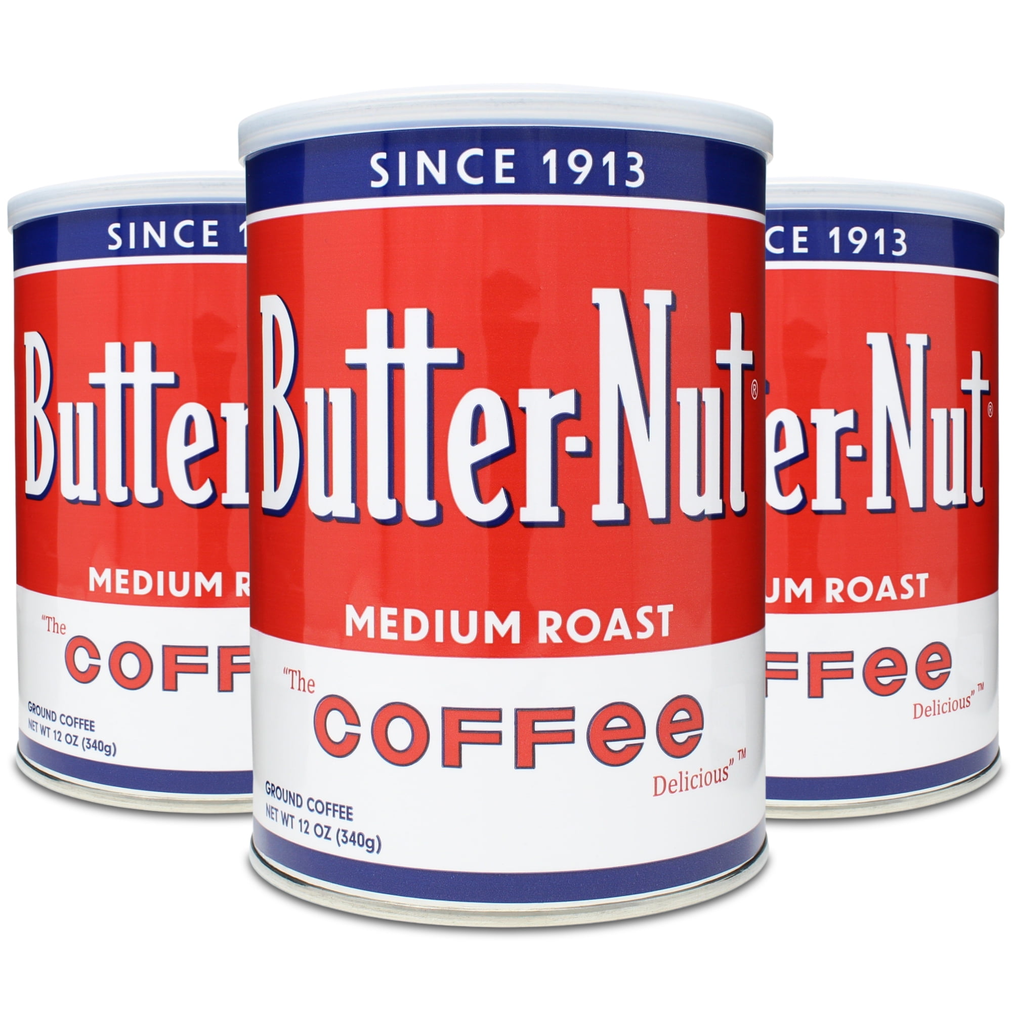 Butter-Nut Original Blend Ground Coffee Medium Roast 12 Ounce Steel Can (Pack of 3)　並行輸入品 : Butter-Nut Original Blend Ground Coffee, Medium Roast