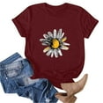 thumbnail image 5 of Xdegoge T Shirts for Women Graphic Under 10 Short Sleeve Crewneck Shirts Floral Summer Casual Tops Tunic Loose Fit Tees Soft Comfy Blouses Returns and Refunds Past Orders At, 5 of 5