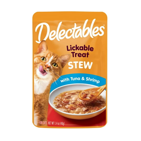 Delectables Lickable Cat Treats - Stew Tuna & Shrimp, 1.4 Oz.
