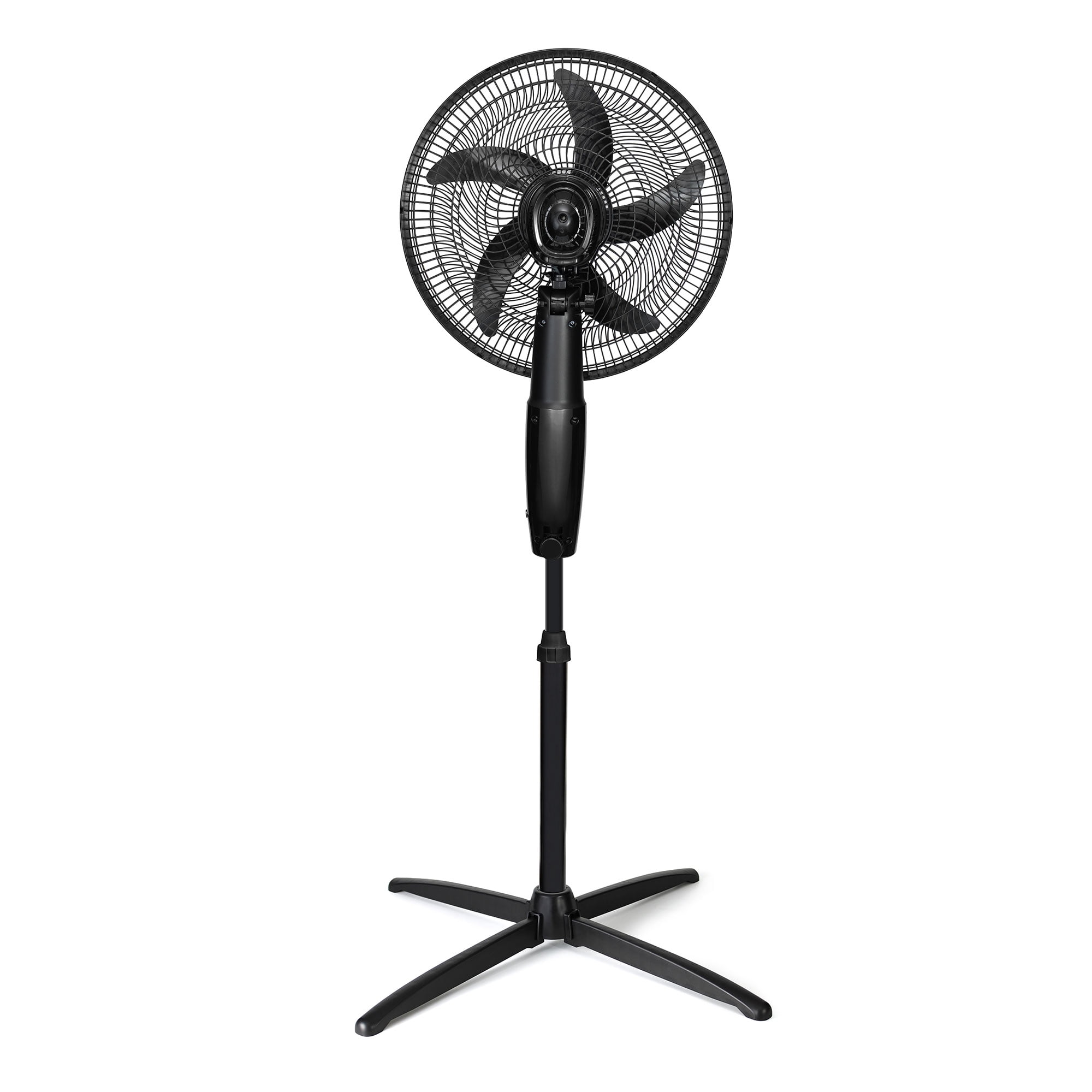 Practika 16” Pedestal Fan, Quiet Oscillating Standing Fan for Bedroom & Living Room, 3 Speeds, Adjustable Height, Easy Assembly
