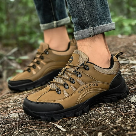 

Ykohkofe Fashion Summer And Autumn Men Sneakers Hiking Shoes Non Slip Soles Thick Bottom Mesh Breathable Casual Lace Up
